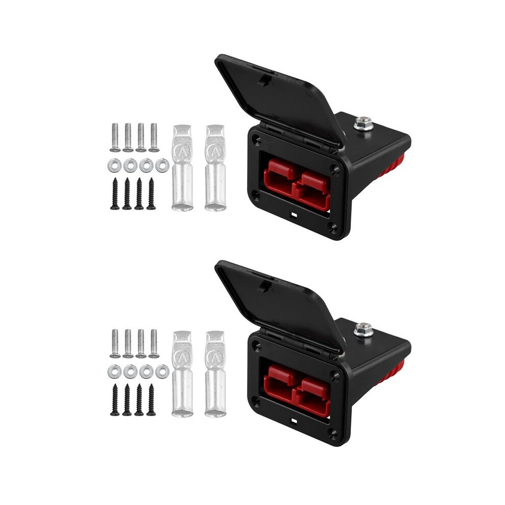 Photos - Radio / Clock 2X Plug Holder for Anderson Plugs 175A Panel Base with Dust Cover High Current Portable Connector Fixing Bracket