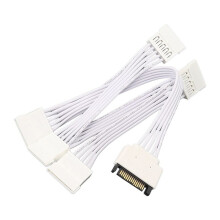 Computer 15 Pin Power Extension Hard Drive Cable 1 Male to 5 Female Splitter Adapter Hard Disk Expansion Cable