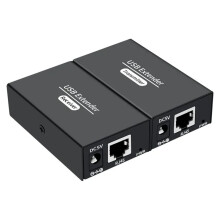 120M 4 USB Extender over Ethernet RJ45 Cat6 Cable Hub Adapter Converter for Keyboard Mouse Printer Scanner EU PLUG