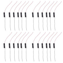 24Pcs Wired Connector 1.5V AAA Battery Holder Plastic Case Storage Box Black