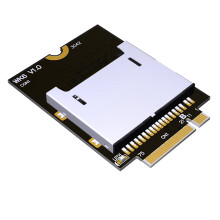 ADT-Link M.2 B Key to 4.0 Converter Board Support SD4.0 UHS-II Notebook WWAN 4G Slot to Network Card Adapter