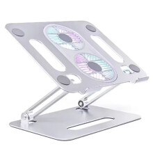 Desktop Foldable Laptop Stand with Cooling Fan Aluminum Alloy Holder Bracket Support Notebook Holder