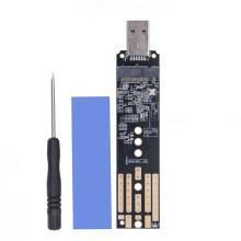 Gabinete SSD de Protocolo Duplo M.2 para NVME NGFF para USB3.1 Conveter M2 SSD Case Adaptador para SSD 2230/2242/2260/2280