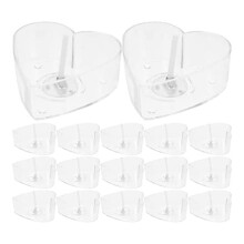 30 STKS Hartvormige Theelichtkaars Cups met  Wieken Clear Love Heart Candle Wax Blikken Potten Gevallen voor DIY Kaarsen Maken