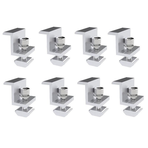 8 Pieces 35Mm Solar Panel Bracket Are Adjustable, Solar Mounting, Trapezoidal Sheet for Roof, RV, Bed, Camping