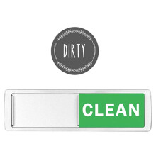 2PCS Dishwasher Magnet Clean Dirty Sign Shutter Only Changes When You Push It Non-Scratching Dishes Are Clean or Dirty