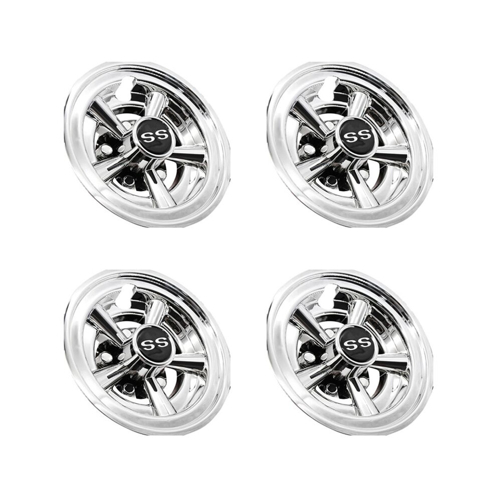 4Pcs 8Inch Ss Cart Wheel Covers, 5 Spoke Design Hub Cap For Carts For Club Car, Ezgo, 4711834844635