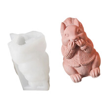Silicone Squirrel Candle Mould For Christmas Craft And-2