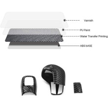 15X voor 10Th 2016-2020 Auto Koolstofvezel Pookknop Cover Lever Trim Shift Hoofd Sticker Accessoires