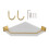 Acrylic Wall Mounted Corner Floating Shelf Gold 2
