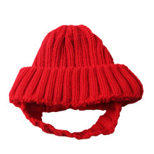 (1 Pack)Pet Knit Hat - Soft Cap for Small Dogs & Cats,-Red 1
