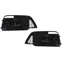 Glossy Black Fog Light Grille Frame Pair