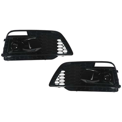 Glossy Black Fog Light Grille Frame Pair