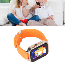 Montre intelligente pour enfants X33 avec double caméras, écran IPS HD 1,5", batterie de 500 mAh, couleur orange