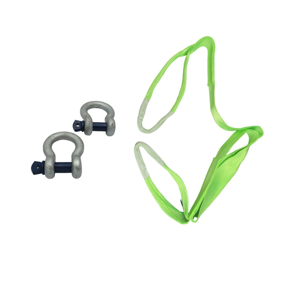 Heavy Duty Recovery Tow Strap With Shackles 5 Ton 4M 600988566866