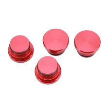 Copertura per polvere rossa per spina da 12V: 4 pezzi di protezione in alluminio per presa