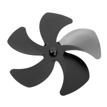 Aluminiumlegierung 5-Flügel-Ofenventilator Ersatz für Kamin Schwarz