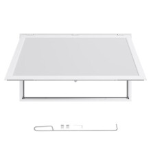 Finestra di Servizio per Camion Ristorante-Duoku-152,4x91,5 cm-Cornice in Lega di Alluminio-per Stand di Vendita