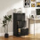 Homcom Filing Cabinet, File Cabinet with 3 Lockable Drawers and Hanging Rails 1