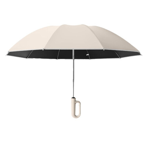 Fully Automatic Reverse Folding Umbrella with Windproof Reflective Stripe UV Umbrellas for Carabiner Handle Travel,A 1