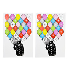 10 Stück Bogenschieß-Papierscheiben Clown Ballon Schießzubehör 45x32cm