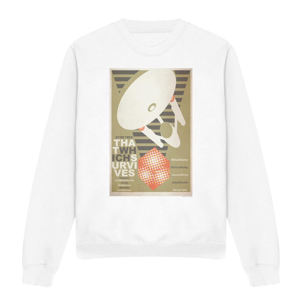 Star Trek (Xxl, ) Unisex Adult The Original Series Episode 72 Sweatshirt White