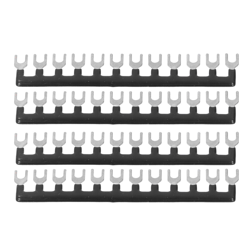 400V 15A Black 10Pcs Fork Terminal Block Tb-1512 8 Positions 8441371727356