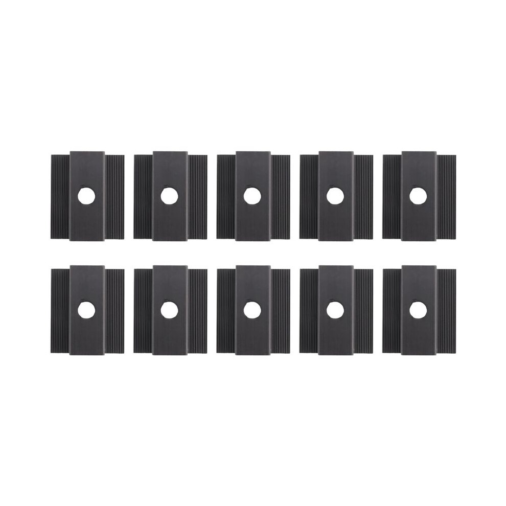10 X Centre Clamp Pv Solar Panels, Module Clamp For All Frame Heights, Solar Panels Bracket For Solar Panels Roof Black 6032294271440