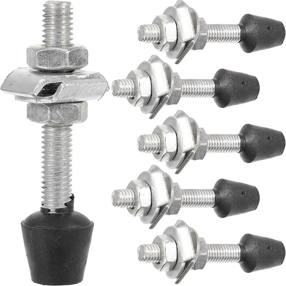 Kricely (As Show, One Size) 6Pcs Toggle Clamp Screws Thread Screws Spindle Tip Iron Galvanized Screws