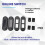Embedded Wire  Black Duplex  Straight-Through Rocker  Suitable for Dual-Control Desk Lamp 5