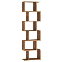 Bibliothèque - HELLOSHOP26 - Étagère contemporaine - 6 niveaux - Blanc - Meuble de rangement