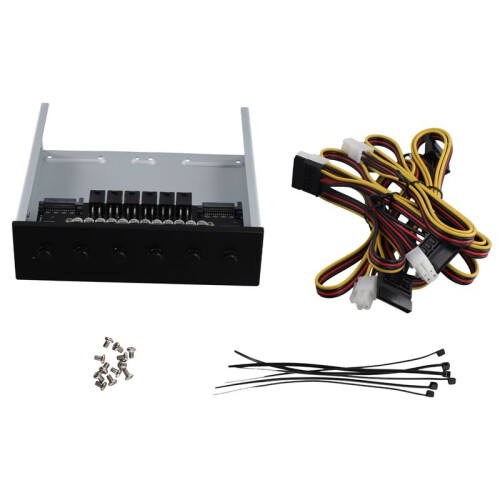 6 Way Hard Disk Selector Controller Hard Drive Power  Module for Desktop Computer Support 2.5/3.5 Inch  HDD