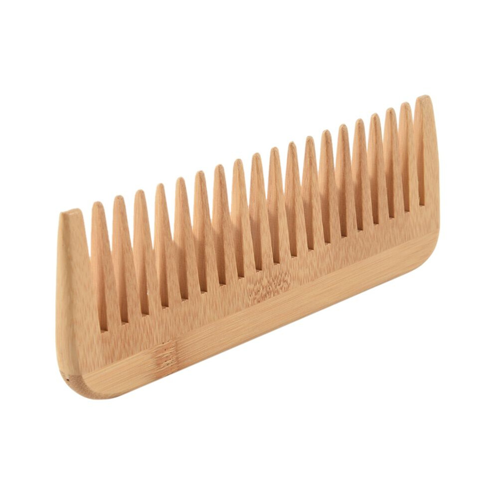 Tlily Thick Solid Wood Comb Wide Tooth Comb Portable Styling Massage Anti-Static Hair Comb Handleless Hairdressing Comb