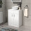 NES Home Nes Home White 600mm Bathroom Doors Vanity Unit Round Ceramic Basin 1