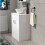 NES Home Nes Home White 600mm Bathroom Doors Vanity Unit Round Ceramic Basin 3