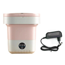 Machine à laver pliable de 12 L avec panier-Sakura rose européen