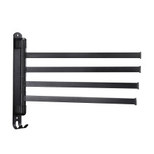 Barra para toallas giratoria de acero inoxidable de 5 brazos