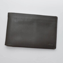 Unisex Bellroy Slim Travel Wallet - Slate Grey Brown New Leather Passport