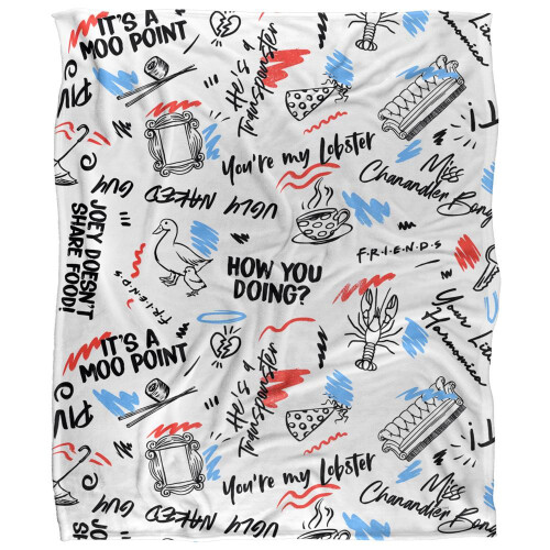 Friends Friends Doodles Blanket