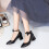 1Paar Damen Mid-Heel Schuhe Bowknot Strap Elegant Robust 6