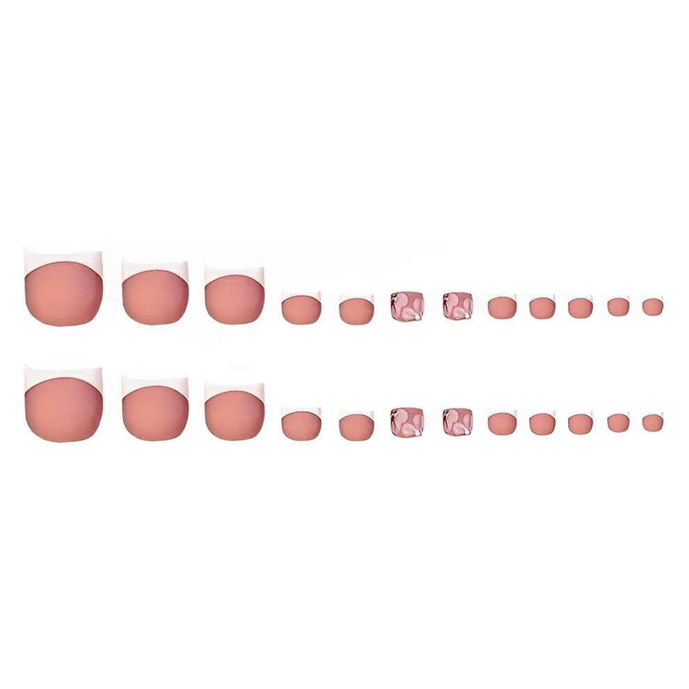 Dcph-Clothing Rhinestone French Press Nails, Long Lasting Fake Nails