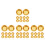 80Pcs Golden Iron Burner Stick Ash Catcher Insert Eid Ramadan 3