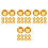 80Pcs Golden Iron Burner Stick Ash Catcher Insert Eid Ramadan 8