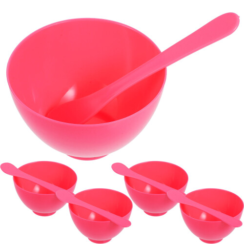 20Ensembles Bols À Mélanger Masques Rose En Plastique Durable 2