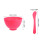 20Ensembles Bols À Mélanger Masques Rose En Plastique Durable 11
