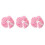 6Stk Team Spirit Pom Poms Pink Mit Robustem PP 5