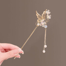 Silver Butterfly Hair Chopsticks - Luxurious DIY Styling