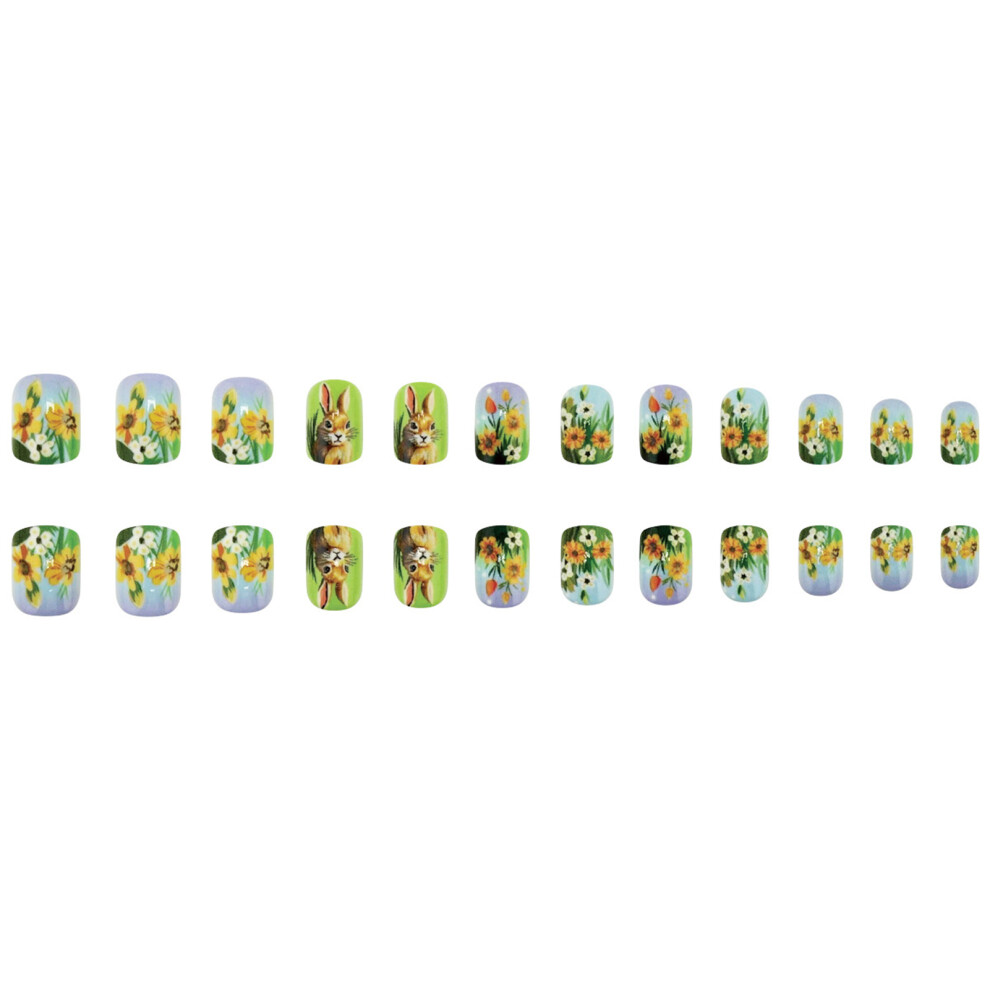 Reach-Tools Rabbit Easter Fake Nails - Chip & Smudge Proof
