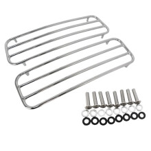 1Pair Motorcycle Chrome Hard Saddlebags Top Rails Trim Cover for Touring 1993-2013 Hard Saddlebags Top Rails