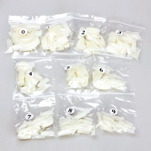 500Pcs Acrylic French False Nails, UV Salon White Tips